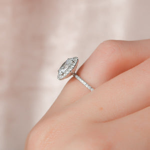 The Lenny Set With A 2 Carat Oval Moissanite