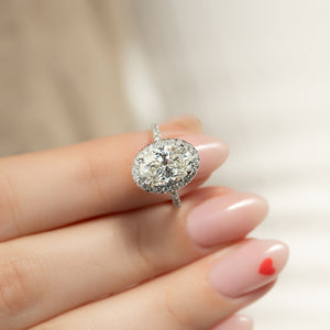 The Lenny Set With A 2 Carat Oval Moissanite