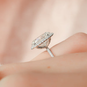 The Lenny Set With A 2 Carat Oval Moissanite