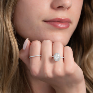 The Lenny Set With A 2 Carat Oval Moissanite