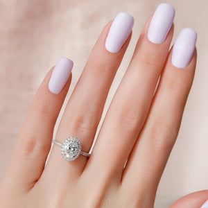 The Lenny Set With A 2 Carat Oval Moissanite