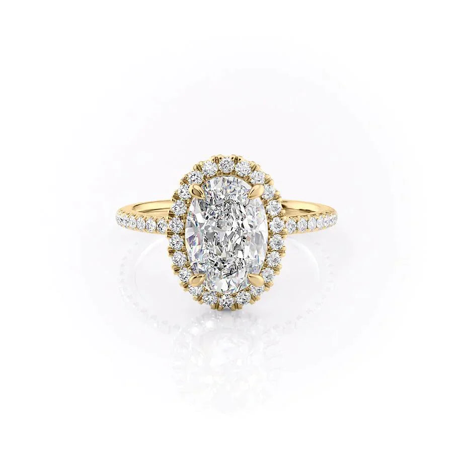 The Lenny Set With A 2.5 Carat Oval Lab Diamond