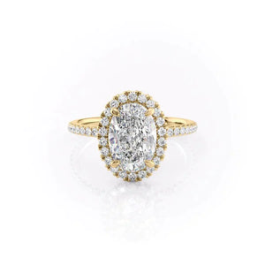 The Lenny Set With A 1 Carat Oval Lab Diamond