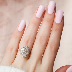 The Lenny Set With A 2 Carat Oval Moissanite