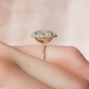 The Lenny Set With A 2 Carat Oval Moissanite