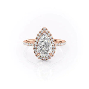 The Lenny Set With A 2.5 Carat Pear Lab Diamond