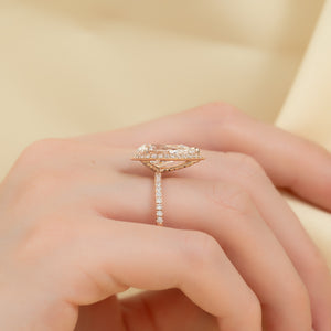 The Lenny Set With A 3 Carat Pear Lab Diamond