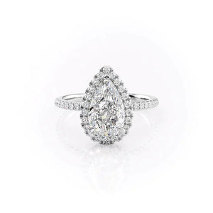 The Lenny Set With A 1 Carat Pear Moissanite
