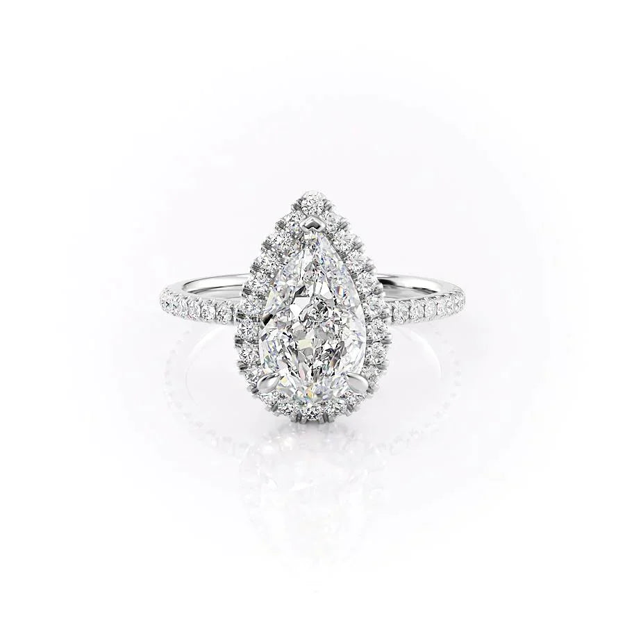 The Lenny Set With A 1 Carat Pear Moissanite