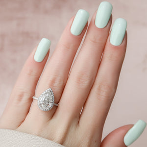 The Lenny Set With A 1.5 Carat Pear Moissanite