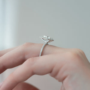 The Lenny Set With A 1.5 Carat Pear Moissanite
