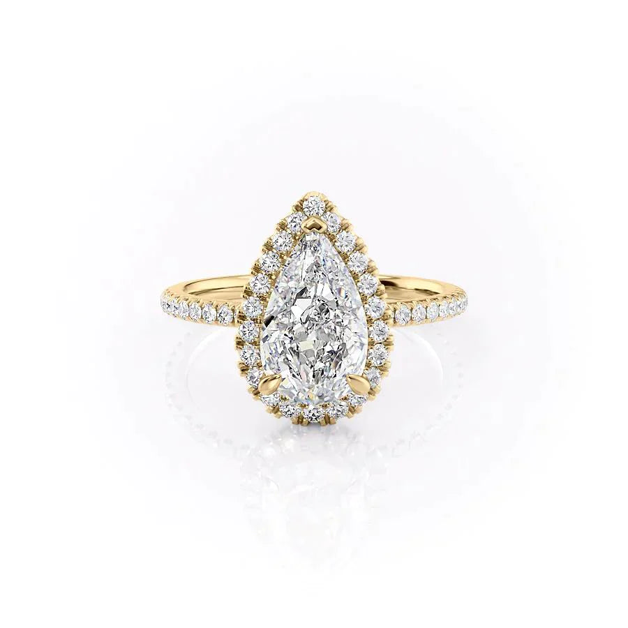 The Lenny Set With A 1 Carat Pear Moissanite