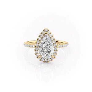 The Lenny Set With A 2 Carat Pear Moissanite