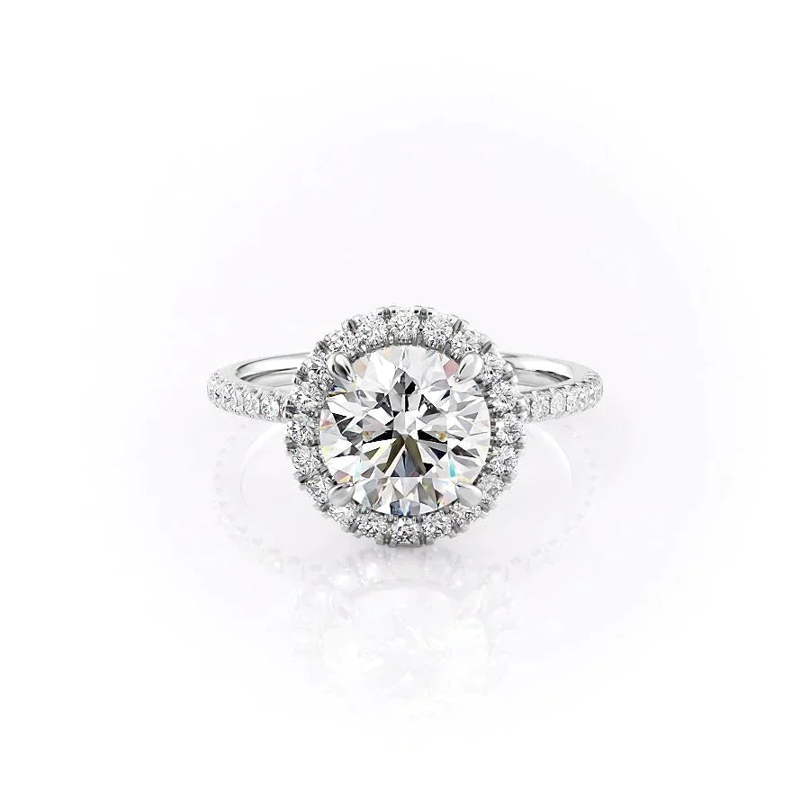 The Lenny Set With A 2 Carat Round Lab Diamond