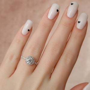 The Lenny Set With A 2.5 Carat Round Moissanite
