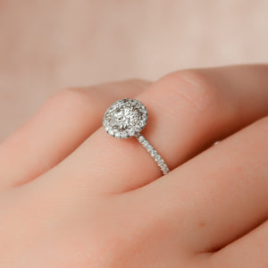 The Lenny Set With A 2.5 Carat Round Moissanite