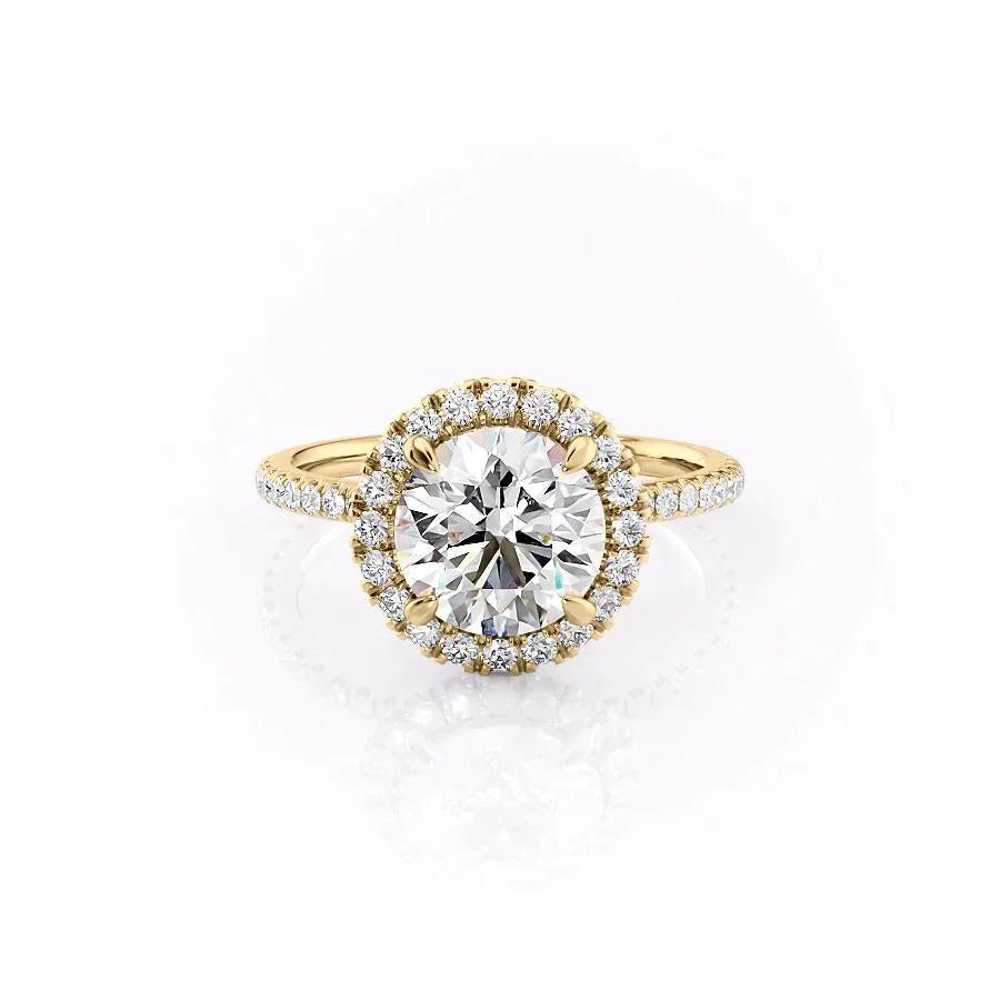 The Lenny Set With A 3 Carat Round Lab Diamond