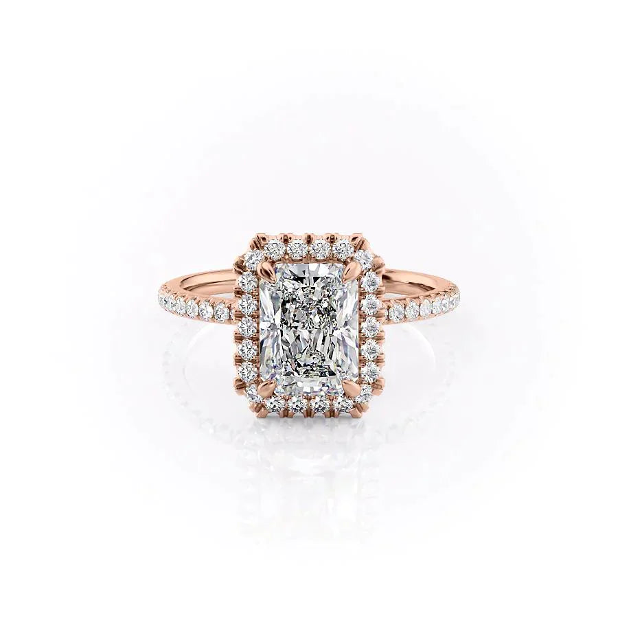 The Lenny Set With A 3 Carat Radiant Lab Diamond