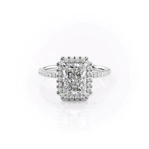 The Lenny Set With A 2.5 Carat Radiant Lab Diamond