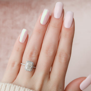 The Lenny Set With A 1 Carat Radiant Moissanite