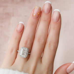 The Lenny Set With A 1 Carat Radiant Moissanite
