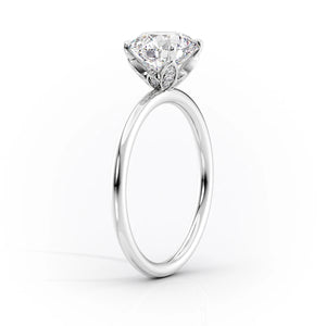 The Lily Set With A 2 Carat Emerald Lab Diamond