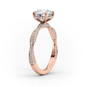 The Caroline Set With A 2 Carat Cushion Lab Diamond