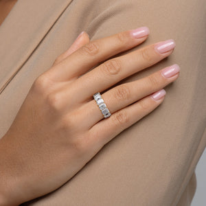 4ct Radiant U Prong Eternity