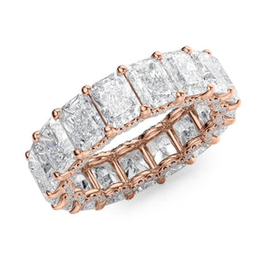 4.3ct Radiant U Pave Prong Eternity