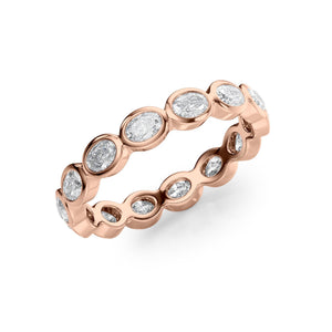 1.4ct East West Oval Bezel Eternity