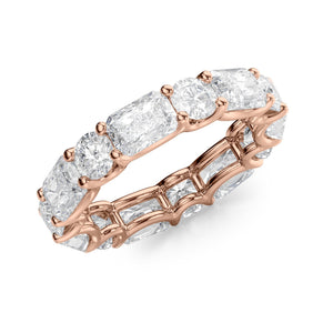 2.8ct Alternating Radiant and Round U Prong Eternity