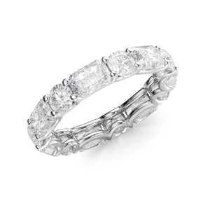 2.8ct Alternating Radiant and Round U Prong Eternity