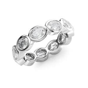 1.4ct East West Oval Bezel Eternity