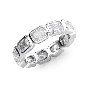 2.5ct East West Radiant Bezel Eternity