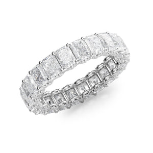4.3ct Radiant U Pave Prong Eternity