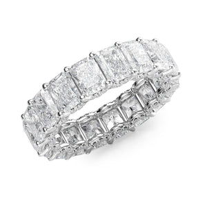 4.3ct Radiant U Pave Prong Eternity