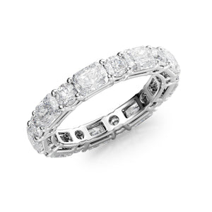 2.8ct Alternating Radiant and Round Basket Eternity