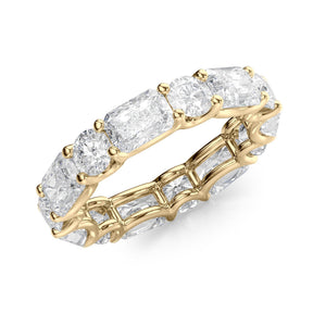 2.8ct Alternating Radiant and Round U Prong Eternity