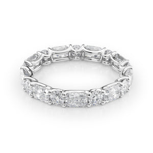 2.8ct Alternating Radiant and Round U Prong Eternity