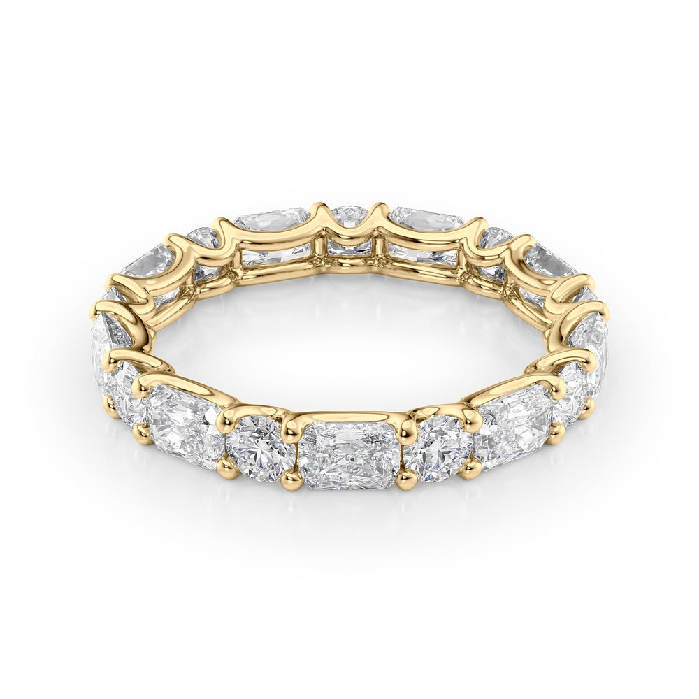 2.8ct Alternating Radiant and Round U Prong Eternity