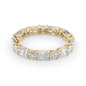 2.8ct Alternating Radiant and Round U Prong Eternity
