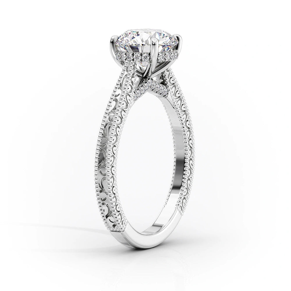 The Elizabeth Set With A 3 Carat Radiant Lab Diamond