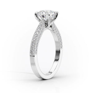 The Catherine Set With A 3 Carat Round Lab Diamond