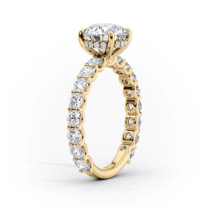 The Adelle Set With A 2.5 Carat Emerald Lab Diamond