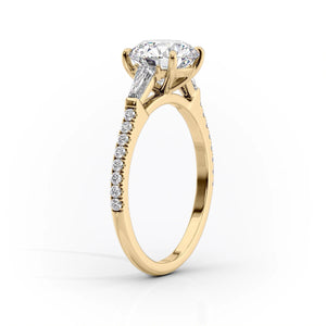 The Pave Liv Set With A 2 Carat Pear Moissanite