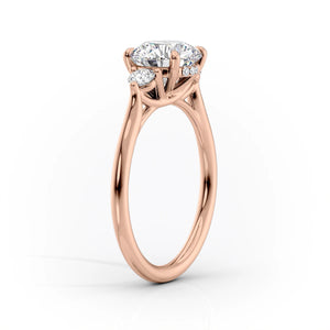 The Lia Set With A 2 Carat Cushion Moissanite