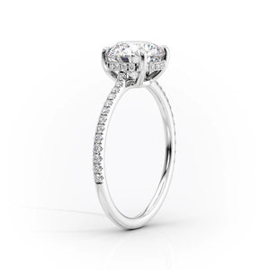 The Pave Maia Set With A 2 Carat Round Moissanite