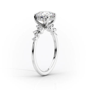 The Mia Set With A 1 Carat Pear Lab Diamond