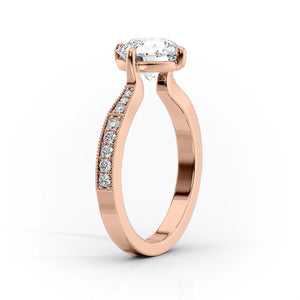 The Rebecca Set With A 5 Carat Round Moissanite
