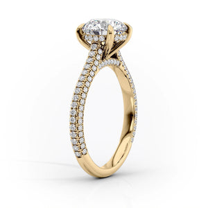 The Rachel Set With A 2.5 Carat Pear Lab Diamond